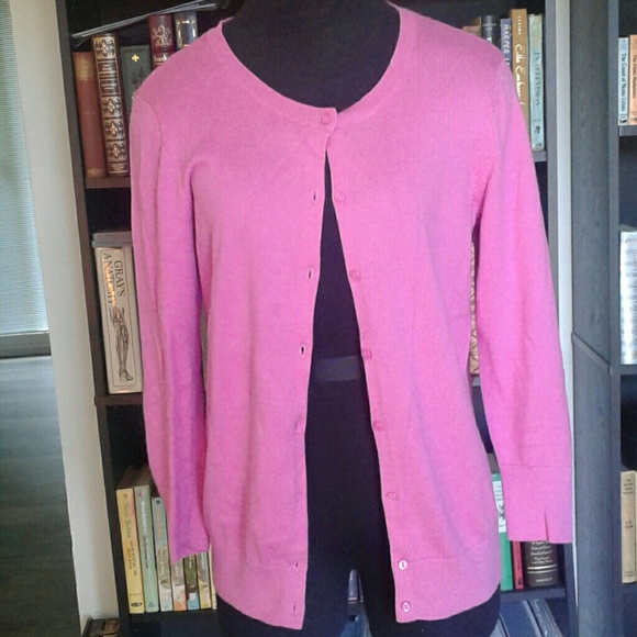 bubblegum pink cardigan